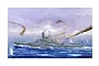 Box art illustration of the USS South Dakota battleship in a naval battle scene with anti-aircraft fire and smoke trails in the sky.
