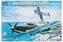 Trumpeter 1/48 scale Boulton Paul Defiant F1 plastic model kit box art featuring an illustration of the aircraft flying over white cliffs.