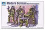 Box art for Trumpeter 1/35 scale Modern German KSK Commandos plastic model kit featuring four soldiers in camouflage gear.