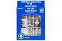 Trumpeter 1/350 scale F/A-18E Super Hornet aircraft model kit box showing plastic sprues inside.