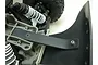 Close-up of a T-Bone Racing black nylon skid plate installed on the front of an RC vehicle chassis.