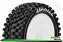 Louise 2.2" Rear E-Uphill Tyres on White Dish Rims - Glued Buggy Wheels w/ Foam 2Pcs L-T3279SWKR