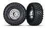 Traxxas 1.9" Canyon Trail Tyres on Chrome Rims - Glued Wheels 2Pcs 8177