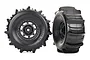 Traxxas 2.2/3.2" Sand Paddle Tyres on Black Rims - Glued Wheels 2Pcs 8475