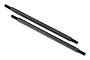 Two black steel suspension links for Traxxas TRX-4 RC crawler, shown against a white background.