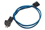 Traxxas TRX-4 LED light wiring harness with a black connector on one end and a multi-pin connector encased in heat shrink on the other.