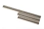 A set of six silver-coloured metal suspension pins of varying lengths for a Traxxas RC vehicle.