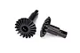 Two black steel centre differential output gears for Traxxas E-Revo VXL 2.0 RC car, shown against a white background.