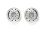 Tamiya 1/14 1.7" Truck Front Metal Plated Matte Silver Rims 2Pcs 56517