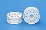 Tamiya 1/14 1.7" Truck Front White Matte Silver Rims 2Pcs 56541