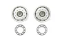 Tamiya 1/14 1.7" Truck Metal Plated Matte Silver Rims 2Pcs 56520