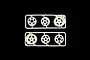 Tamiya White Rear Rims (Parts Bag R) 0555067
