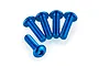 Tamiya 3x10mm Blue Fine Thread Button Head Screws 5Pcs 53767