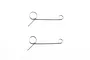 Two silver metal axle springs for Tamiya Lunch Box RC car, shown on a plain white background.