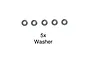 Tamiya 2x5.8x0.3mm Steel Washers 5Pcs 9805758