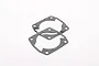 Two grey paper cylinder head gaskets for a 45cc RC engine, shown on a white background.