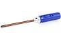 HSP 5.8mm Phillips head screwdriver with a blue knurled aluminium handle and a brown steel shaft.