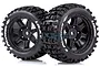 Louise 5.5" X-Pioneer MFT Tyres on Black Spoke Rims - Glued Wheels 2Pcs L-T3296B