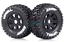 Louise 2.2/3.0" SC-Uphill Tyres on Black Spoke Rims - Glued Wheels 2Pcs L-T3223SBM