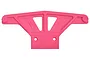 A bright pink RPM wide front bumper for RC vehicles, featuring a triangular support design and mounting holes.