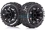 Louise 2.2" ST-Spider Tyres on Black Spoke Rims - Glued Truck Wheels w/ Foam 2Pcs L-T3200SB