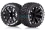 Louise 2.8" ST-Uphill Tyres on (1/2 Offset) Black Rims - Glued Wheels 2Pcs L-T3211BH