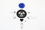 GPM Hardened Steel 54T 32dp/0.8Mod Spur Gear & 17T Pinion w/ Blue Aluminium Slipper Adapter SLA155417TLG-B
