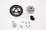 GPM Hardened Steel 54T 32dp/0.8Mod Spur Gear & 20T Pinion w/ Grey Aluminium Slipper Adapter SLA155420TLG-GS