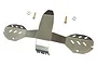 GPM Racing stainless steel rear axle skid plate for Traxxas UDR with included mounting hardware on a white background.