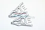 GPM UDR Silver Aluminium Front Lower Left & Right Suspension Arms 2Pcs UDR055-S