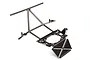 A satin chrome center front tube chassis for the Traxxas Unlimited Desert Racer, shown from a high-angle perspective against a white background.