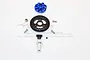 GPM Hardened Steel 54T 32dp/0.8Mod Spur Gear & 15T Pinion w/ Blue Aluminium Slipper Adapter SLA155415TLG-B