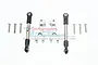 GPM UDR Silver Aluminium Front Left & Right Sway Bar Arm Set w/ Stainless Steel Turnbuckles UDR312FS-S