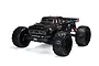 ARRMA Notorious 6S BLX matte black RC stunt truck on a white background.
