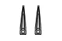 Two black plastic rear upper suspension arms for the Xinlehong Sprint 9125 RC car, shown against a plain white background.