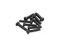 A small pile of black metal RC screws with coarse threads and binder heads.