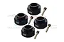 GPM Black Aluminium TRX-4 12mm Hexes (6mm Thick) 4Pcs w/ Hardware TRX4010/6MM-BK