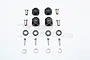 GPM Black Aluminium TRX-4 12mm Hexes (9mm & 12mm Thick) 4Pcs w/ Hardware TRX4010/0912-BK