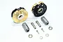 GPM Black TRX-4 Brass Weighted Axle Pendulum Knuckles & +23mm Hex Adapter 2Pcs TRX4023DX-BK