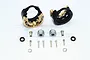 GPM Black TRX-4 Brass Weighted Axle Pendulum Knuckles & +9mm Hex Adapter 2Pcs TRX4023B-BK
