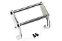 Chrome front push bumper bar for Traxxas TRX-4 Ford Bronco with two included black mounting screws.