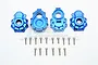GPM Blue Aluminium TRX-4 Rear Portal Drive Housing Set 4Pcs TRX4022-B