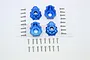 GPM Blue Aluminium TRX-4 Front & Rear Portal Drive Housing Set 4Pcs TRX4021A/2-B