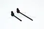 Two black metal RC portal drive shafts with integrated gears, shown against a white background with a faint GPM Racing logo watermark.