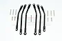 GPM Black Aluminium TRX-4 Suspension Tunbuckles 6Pcs TRX4160A-BK-BEBK