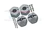 GPM Silver Aluminium SCX10 12x9mm Wheel Hexes 4Pcs AX010/12X9MM-S