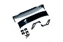 Yeah Racing 1/10 scale RC car wing set including two black plastic wings, two carbon fiber mounts, and mounting hardware on a white background.
