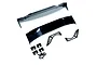 Yeah Racing 1/10 scale RC car wing set including two black plastic wings, carbon fiber style mounts, and mounting hardware on a white background.