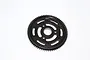 A black GPM Racing 68T steel spur gear for RC vehicles, featuring a multi-hole design and clear 68T marking on a white background.