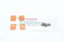 GPM Orange Stainless Steel TRX-4 Defender Door Hinges 4Pcs TRX4ZSP38-OR